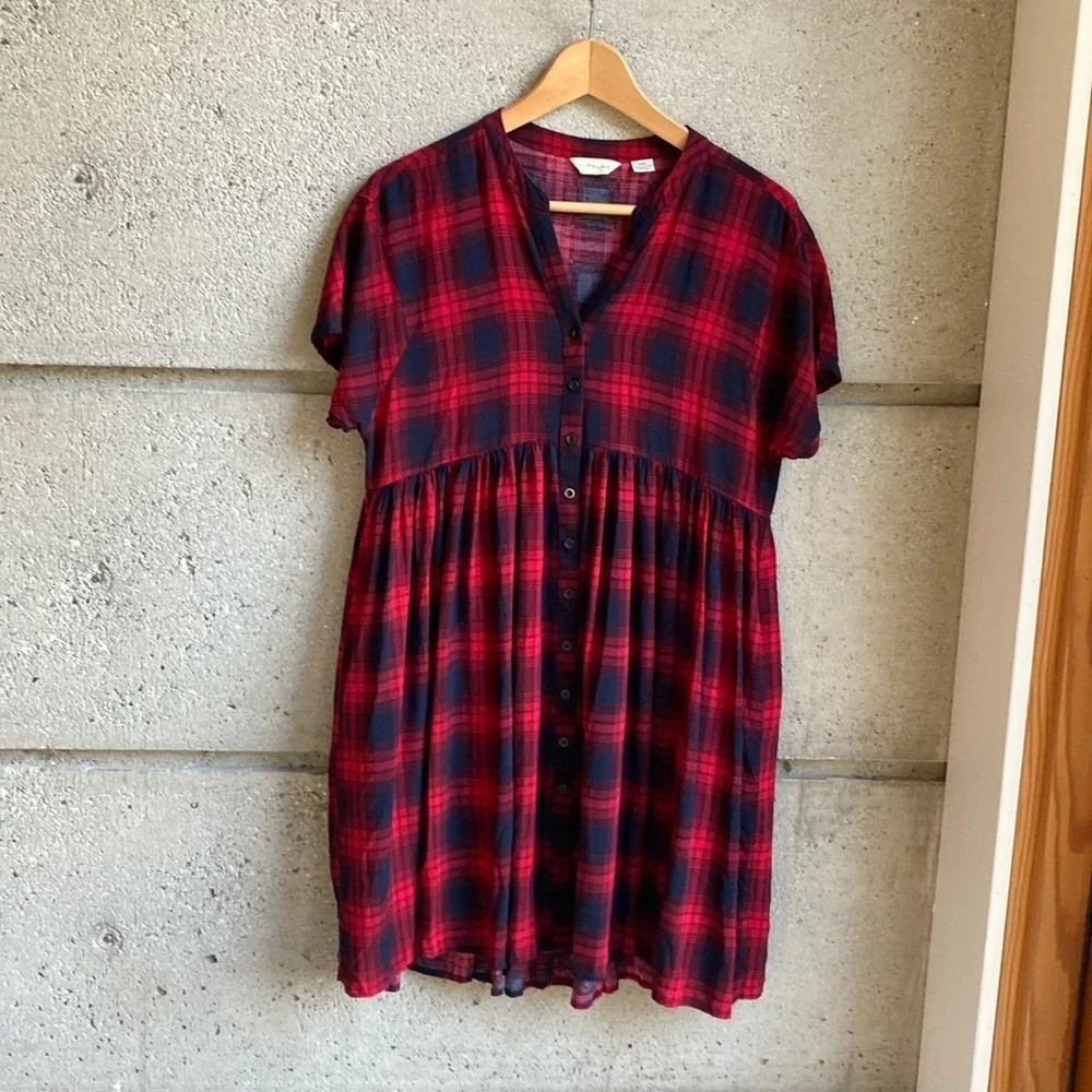 anthropologie red plaid dress Dress Clearance Ayla Knit Dress In Plaid Current Air Knit Plaid Sweater Dress  Anthropologie